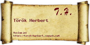 Török Herbert névjegykártya