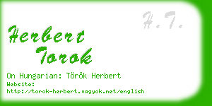 herbert torok business card