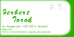 herbert torok business card